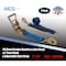 Tie 4 Safe Axle Ratchet Tie Down Strap w/ Snap Hook Race Car Hauler Trailer Flatbed Blue, 2PK RT42-10-BU-C-2 - alternate 1